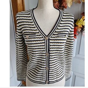 NWT Elie Tahari Gold Button Cardigan, Small